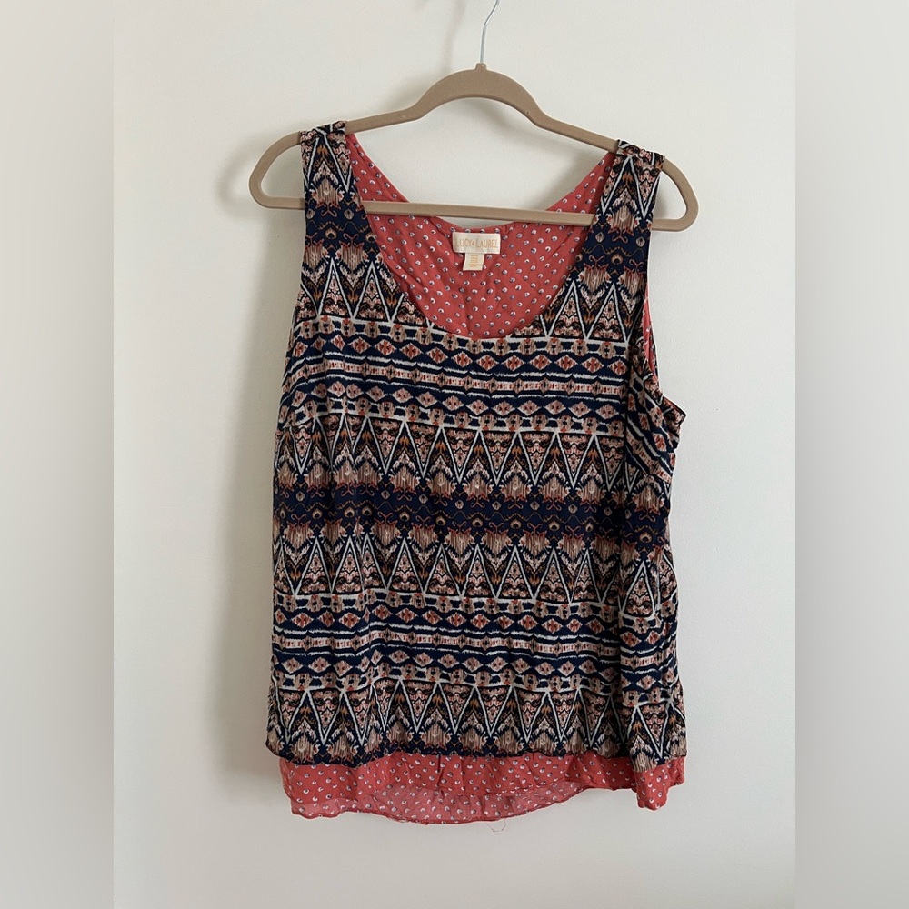 Lucy & Laurel layered boho Tank Top